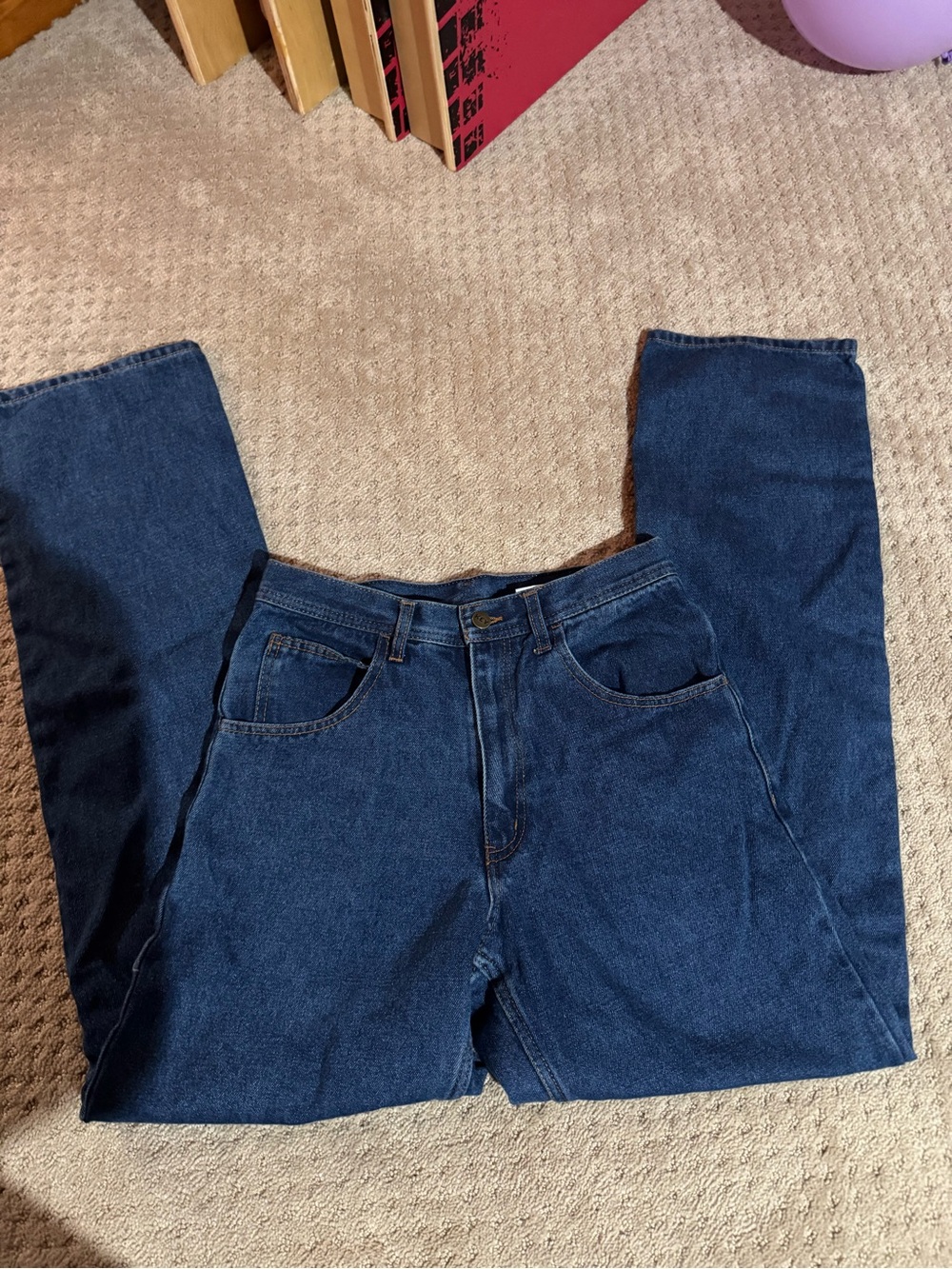 Men's Bootcut Denim Jeans in Dark Blue